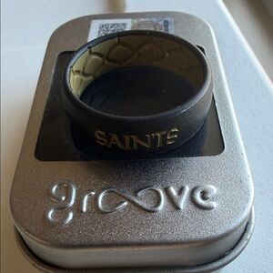 Groove Life Saints Black Silicone Ring
